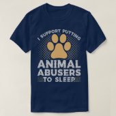 Animal Rescusion Pet Adoptie, Stop Animal Abuse T-shirt (Design voorkant)