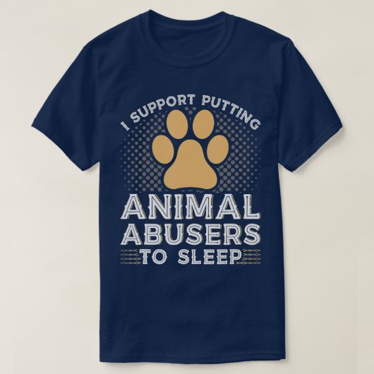 Animal Rescusion Pet Adoptie, Stop Animal Abuse T-shirt (Design voorkant)
