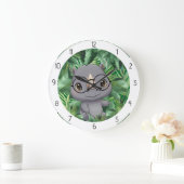 animal  rhino grote klok (Huis)