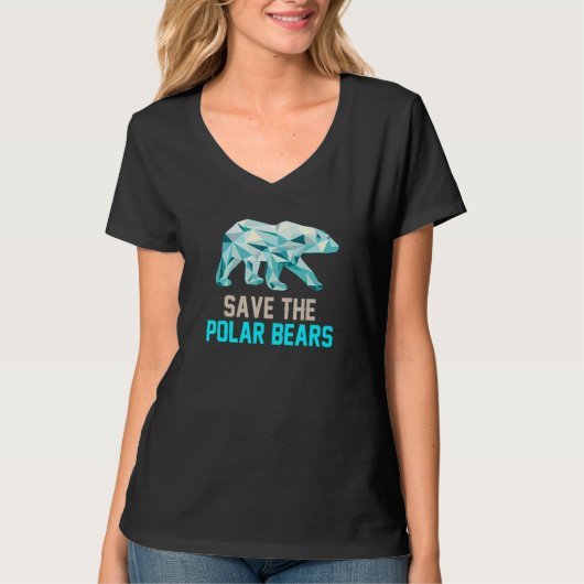 Animal Rights Save The Polar Bears Protect World A T-shirt (Voorkant)