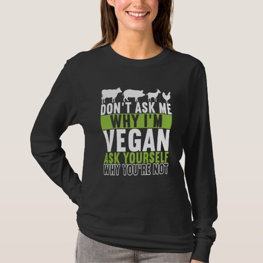 Animal Rights Vegan Vegetarian 6 T-shirt (Voorkant)