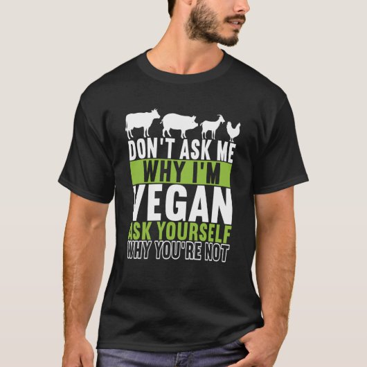 Animal Rights Vegan Vegetarian  6 T-shirt (Voorkant)