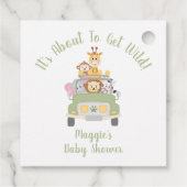 Animal Safari Baby shower Dank u Bedankjes Labels (Achterkant)
