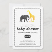 Animal Safari Baby shower Invitation Kaart (Voorkant)
