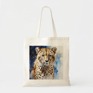 Animal Safari Cheetah Waterverf Tote Bag