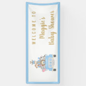 Animal Safari Cute Baby Shower Welkom Spandoek (Verticaal)