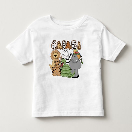 Animal Safari Kinder Shirts (Voorkant)