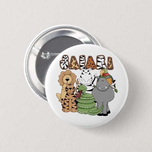 Animal Safari Ronde Button 5,7 Cm (Voorkant /achterkant)