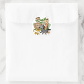 Animal Safari Ronde Sticker (Tas)