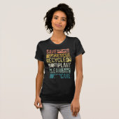 Animal Save Earth Turtle Climate Change Recyclen T-shirt (Voorkant volledig)