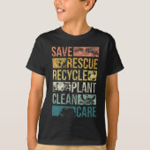 Animal Save Earth Turtle Climate Change Recyclen T-shirt (Voorkant)