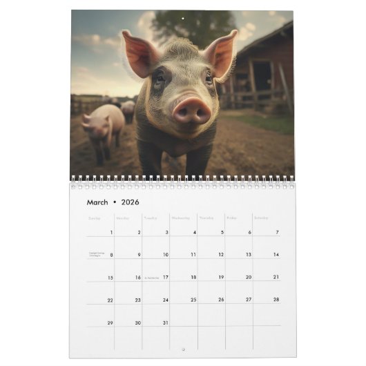 Animal Selfies 2 Calendar Kalender (Mar 2026)
