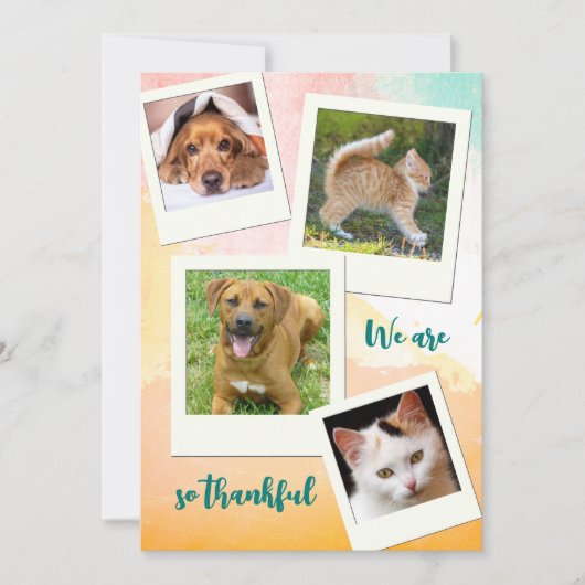 Animal Shelter Adoption Thank You Photo Card Kaart (Voorkant)
