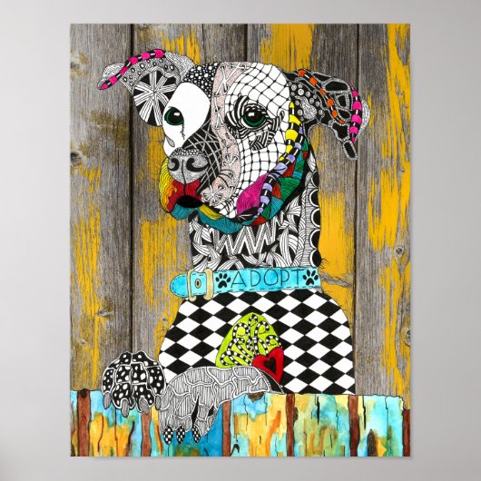 Animal Shelter Hondenadoptie Poster (Voorkant)