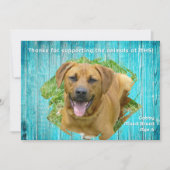 Animal Shelter Thank You Photo Template Wood Card Kaart (Voorkant)
