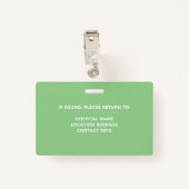 Animal Shelter Volunteer ID Badge (Achterkant met clip)