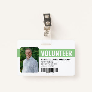 Animal Shelter Volunteer ID Badge
