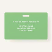 Animal Shelter Volunteer ID Badge (Achterkant)