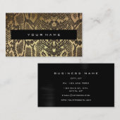Animal Skin Black Gold Python Vip Mode Stylist Visitekaartje (Voorkant / Achterkant)