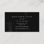 Animal Skin Black Silver Gray Python Vip Stylist Visitekaartje (Achterkant)