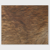 Animal Skin Bruin Abstract Beer Fur VIP Cadeaupapier (Vlak)