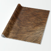 Animal Skin Bruin Abstract Beer Fur VIP Cadeaupapier (Uitgerold)
