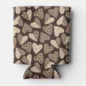 Animal skin with hearts blikjeskoeler (Voorkant)