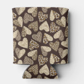 Animal skin with hearts blikjeskoeler (Achterkant)