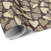 Animal skin with hearts cadeaupapier (Rol Hoek)