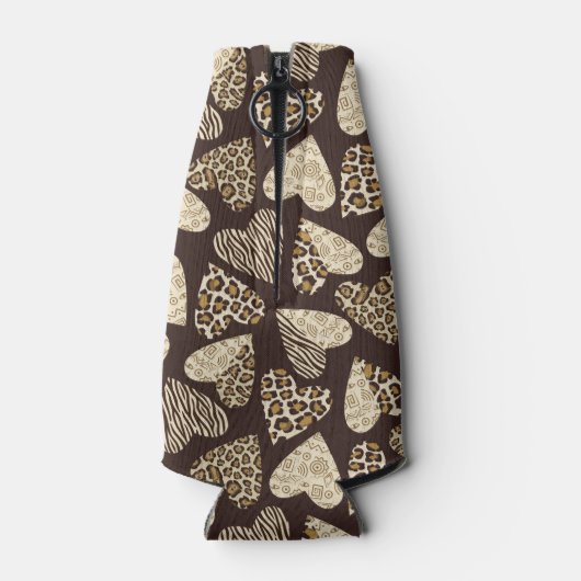 Animal skin with hearts flesjeskoeler (Achterkant)