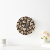 Animal skin with hearts ronde klok (Huis)