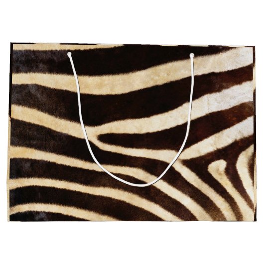 Animal Skin Zebra Safari Bruin Wit Zwart Groot Cadeauzakje (Achterkant)