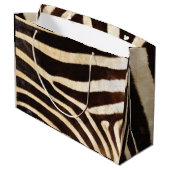 Animal Skin Zebra Safari Bruin Wit Zwart Groot Cadeauzakje (Achterkant Gekanteld)