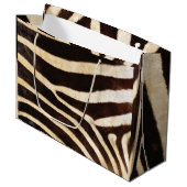 Animal Skin Zebra Safari Bruin Wit Zwart Groot Cadeauzakje (Voorkant Gekanteld)