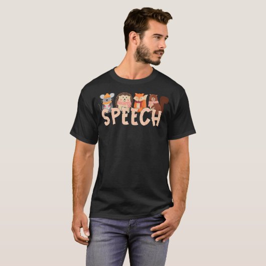 Animal Speech Therapy Fall SLP Speech Language Pat T-shirt (Voorkant volledig)