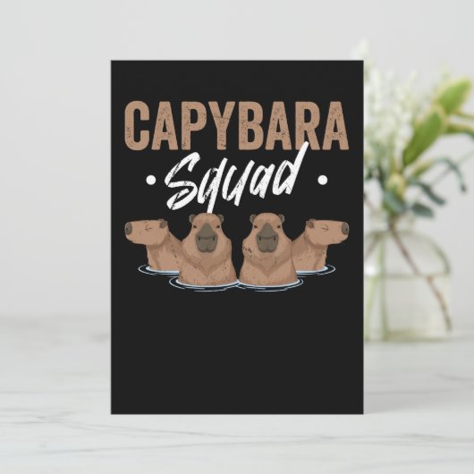 Animal Squad Rodent Capybara Kaart (Staand voorkant)