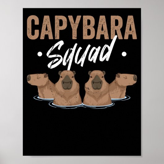 Animal Squad Rodent Capybara Poster (Voorkant)