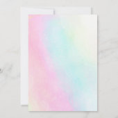 Animal Squish On Over rainbow  girl Birthday Kaart (Achterkant)