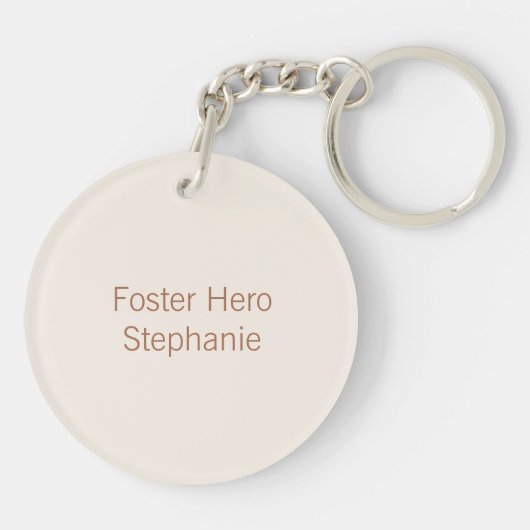 Animal Supporter Rustic Foster Love Herhaal Sleutelhanger (Achterkant)