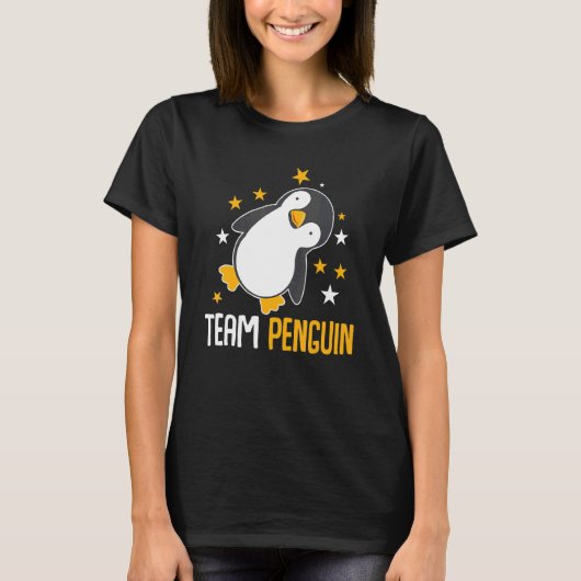 Animal     Team Penguin Kids T-shirt (Voorkant)