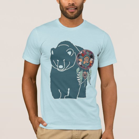 Animal Totem Beer Spirit - Native American T-shirt (Voorkant)