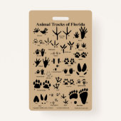 Animal Tracks van Florida Badge (Voorkant)
