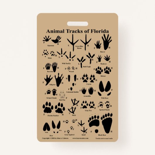 Animal Tracks van Florida Badge (Voorkant)