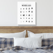 Animal Tracks Woodland Nursery Canvas Afdruk (Insitu (Slaapkamer))
