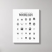 Animal Tracks Woodland Nursery Canvas Afdruk (Voorkant)