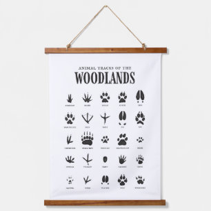 Animal Tracks Woodland Nursery Decor Hangend Wandkleed
