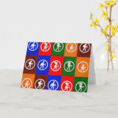 Animal Trail Markers Greeting Card Kaart (Gele Bloem)