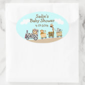 Animal Train Baby shower Sticker Sheet (Tas)