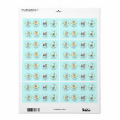 Animal Train Chocolade Kiss Favor Stickers (Full Sheet)