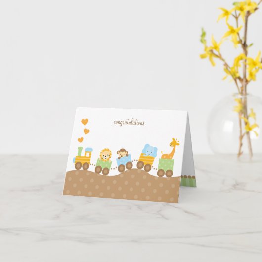 Animal Train Notitiekaarten (Gele Bloem)